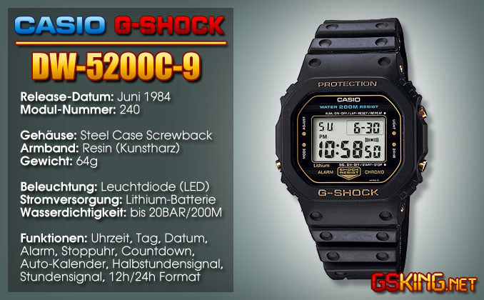 G-Shock DW-5200C-9