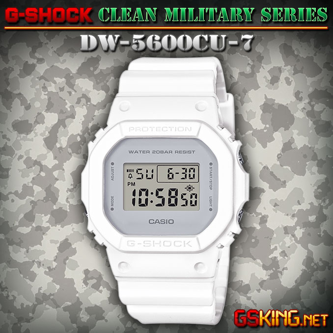 G-Shock DW-5600CU-7 / DW5600CU-7ER-7JF in Weiß aus der Clean-Military-Series