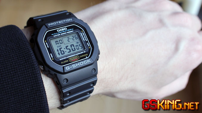 Casio G-Shock DW-5600E-1VER am Handgelenk