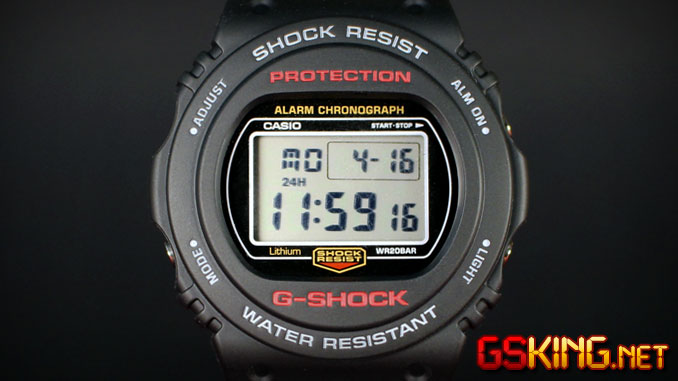 Zweizeiliges Display und rundes Bezel der Casio G-Shock DW-5750E-1ER
