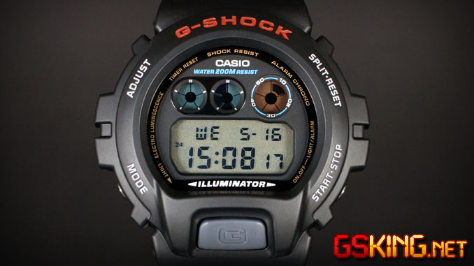 Casio G-Shock DW-6900-1V - zweizeiliges Display mit charakteristischem Triple Eye